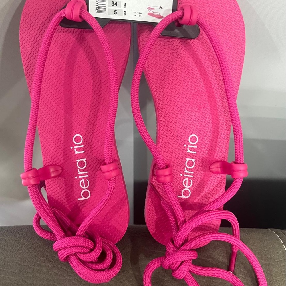 Pink‎ Women's Rope Sandals - Picture 2 of 4
